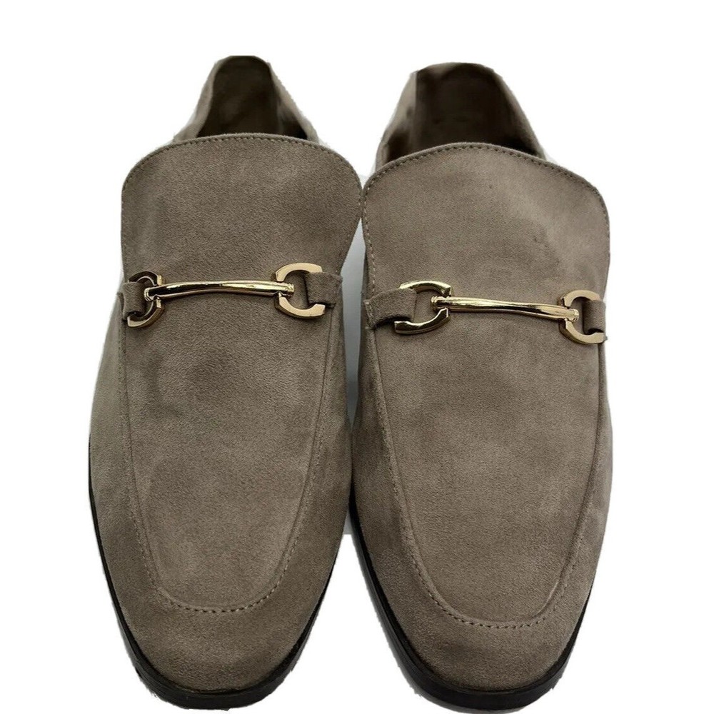 Vintage Havana Size 8.5 Squared Toe Suede Mule Loafers